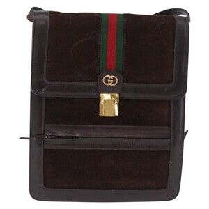 Gucci Vintage Web Sherry Line Suede